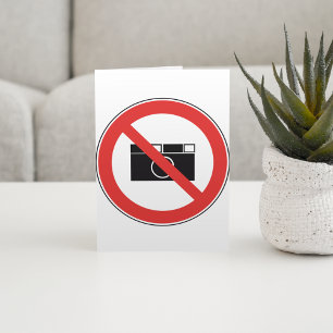 No Photography Sign Card