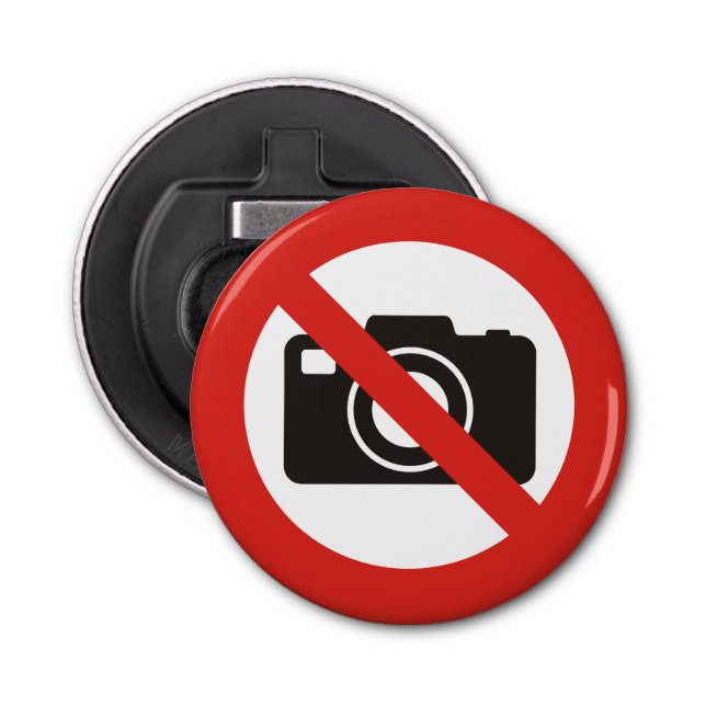 No Photos Allowed Bottle Opener (Front)