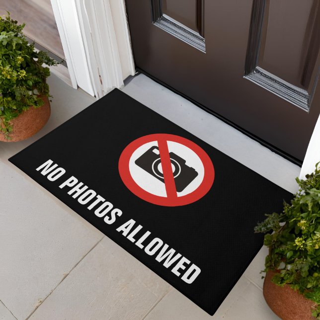 No Photos Allowed Doormat (Creator Uploaded)
