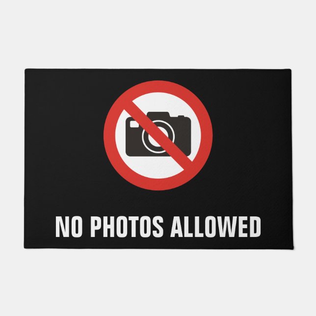 No Photos Allowed Doormat (Front)