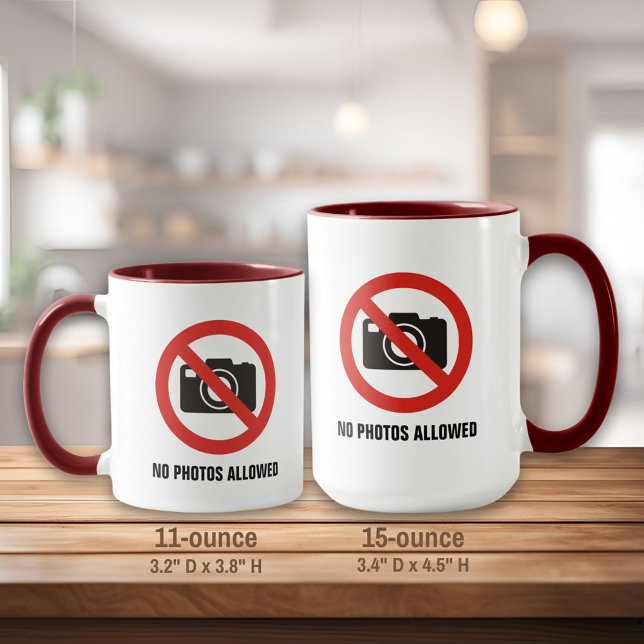 No Photos Allowed Mug (Creator Uploaded)