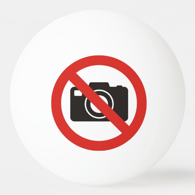 No Photos Allowed Ping Pong Ball (Front)