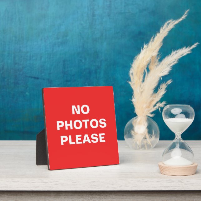 No Photos Please Plaque (Insitu)