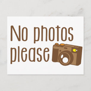 No Photos Please with vintage Camera Postcard