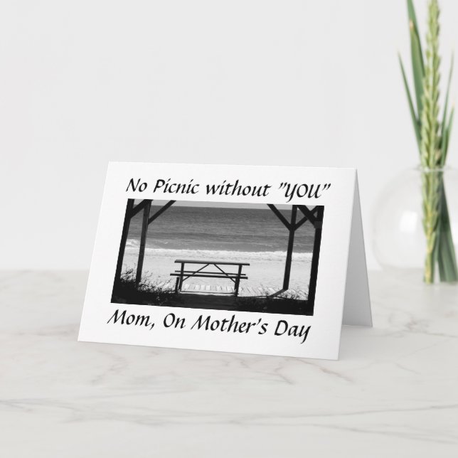 NO PICNIC WITHOUT MOM ON MOTHER'S DAY CARD (Front)