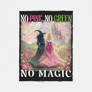 No Pink No Green No Magic Witch Halloween Women Gi Fleece Blanket