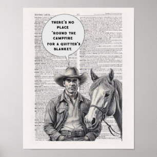 NO place around campfire for quitter's blanket Poster