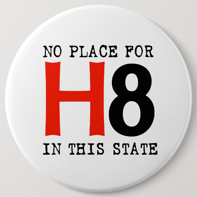 No place for H8 6 Cm Round Badge (Front)