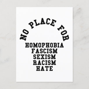 No Place For Homophobia Quote Postcard