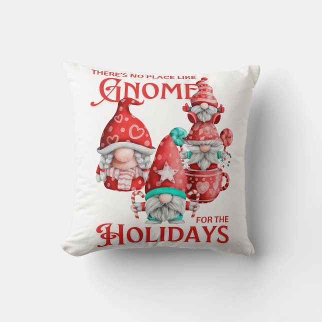 No Place Like Gnome Cushion (Front)