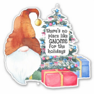 No Place Like Gnome Custom-Cut Vinyl Stickers