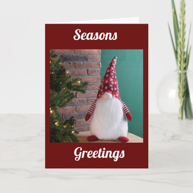 NO PLACE LIKE "GNOME" FOR THE HOLIDAYS HOLIDAY CARD (Front)
