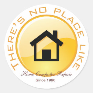 No Place Like Home Button Classic Round Sticker