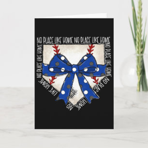 No Place Like Home Coquette Bow Game Day Softbyll Card