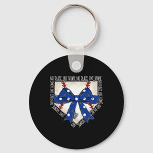 No Place Like Home Coquette Bow Game Day Softbyll Key Ring