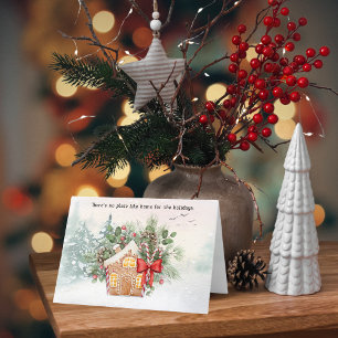 No Place Like Home   Gingerbread House Christmas Holiday Card