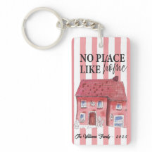 No Place Like Home Wonky House Acrylic Keychain
