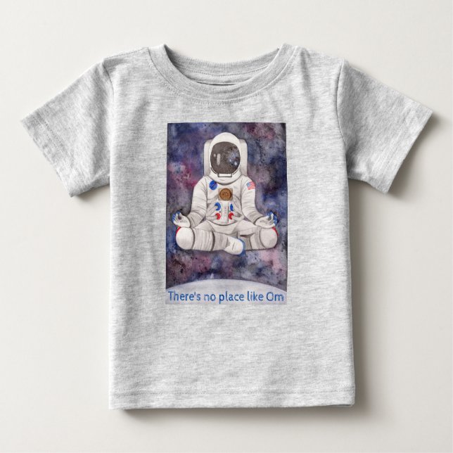 No Place Like Om Astronaut Kid's Cotton T-shirt (Front)