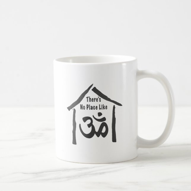 No Place Like Om Calligraphy Coffee Mug (Right)