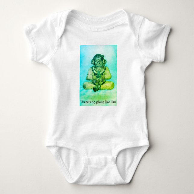No Place Like Om - Diver Baby Bodysuit (Front)