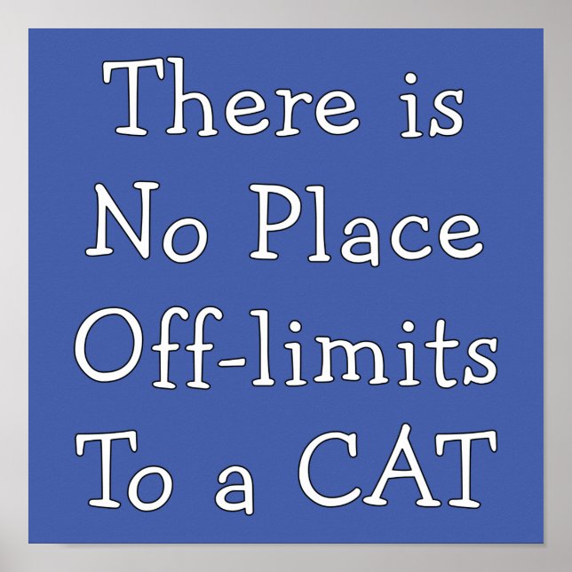 No Place Off-limits To a CAT     Poster (Front)