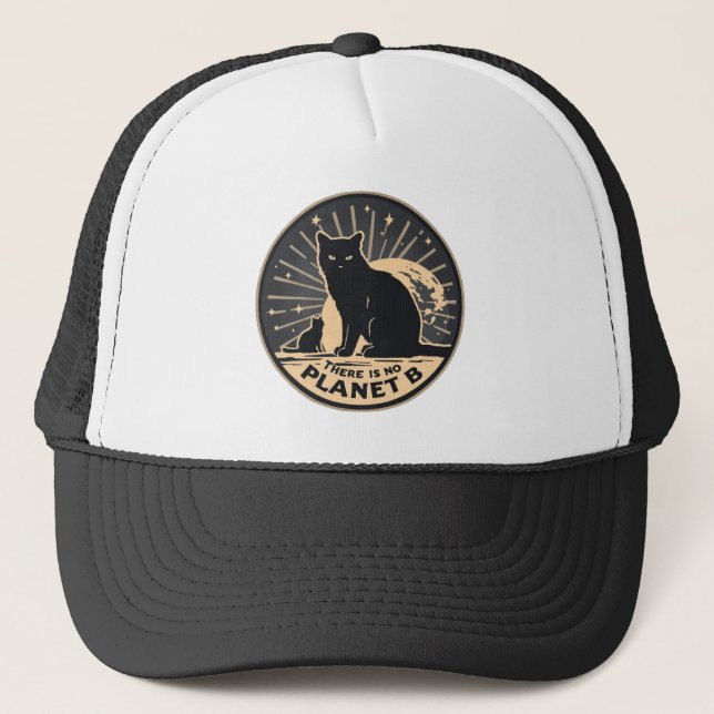 No Planet B Black Bear Eco | Environmental  Trucker Hat (Front)