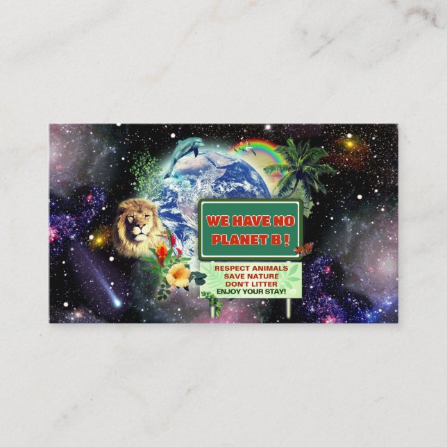 No Planet B  Business Card (Front)