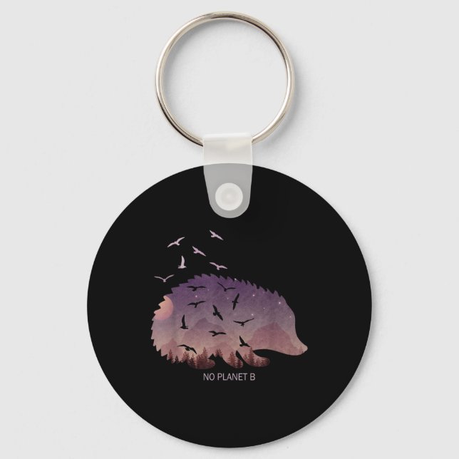 No Planet B Earth Environmental Protection Climate Key Ring (Front)