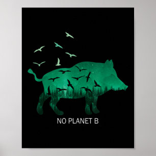 No Planet B Earth Environmental Protection Climate Poster