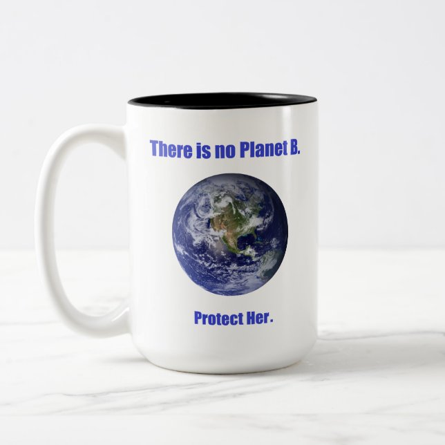No Planet B Two-Tone Coffee Mug (Left)