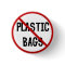 No Plastic Bags Button