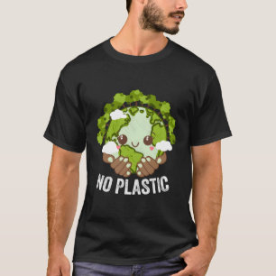 No Plastic Ecology Trees Ecosystem Woods Nature T-Shirt