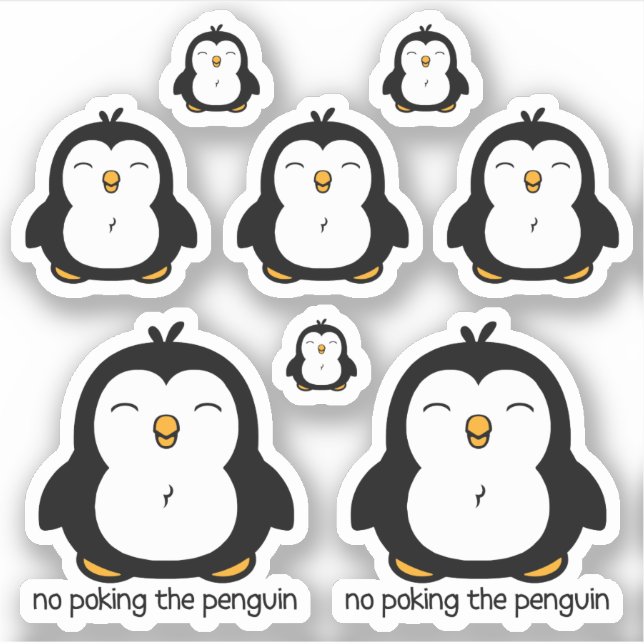 No Poking The Penguin 8 Contour Cut (Front)