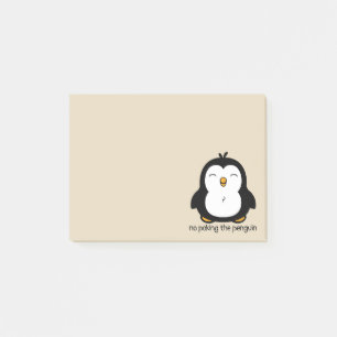 No Poking The Penguin Beige Post-it Notes