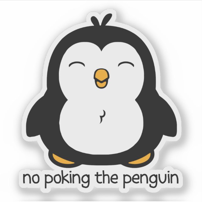 No Poking The Penguin Contour Cut (Front)