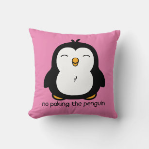 No Poking The Penguin Cushion