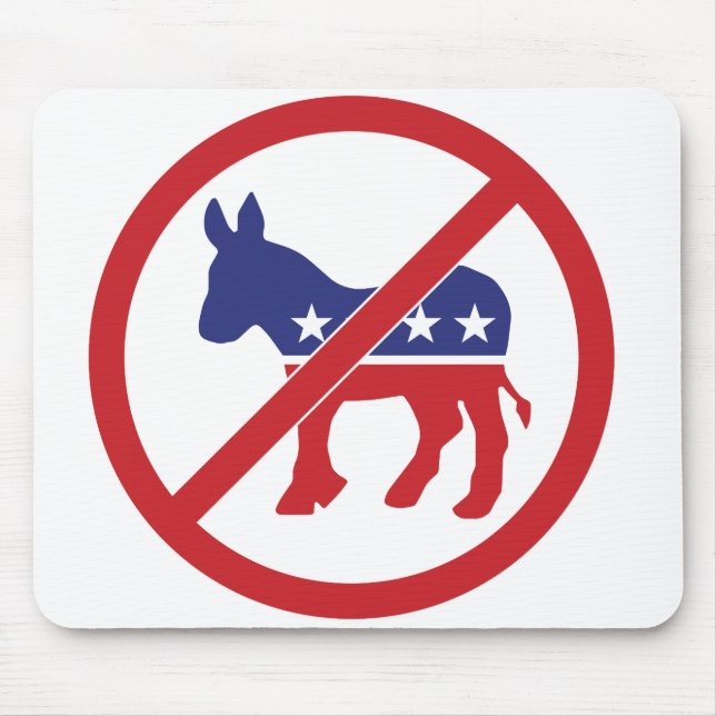 No Politics Democrat Donkey Mouse Pad (Front)