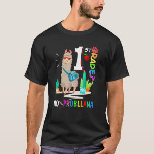 No Prob Llama 1st Grade Back To School  Girl Llama T-Shirt