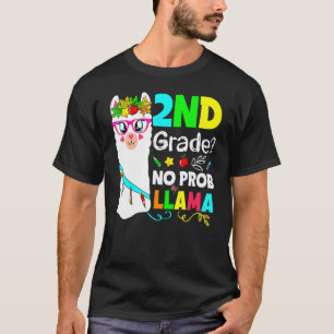 No Prob Llama 2nd Grade Squad Back To School Teach T-Shirt