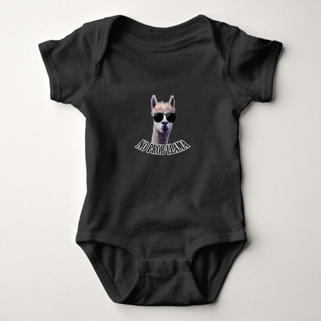 No Prob Llama Baby Bodysuit (Front)