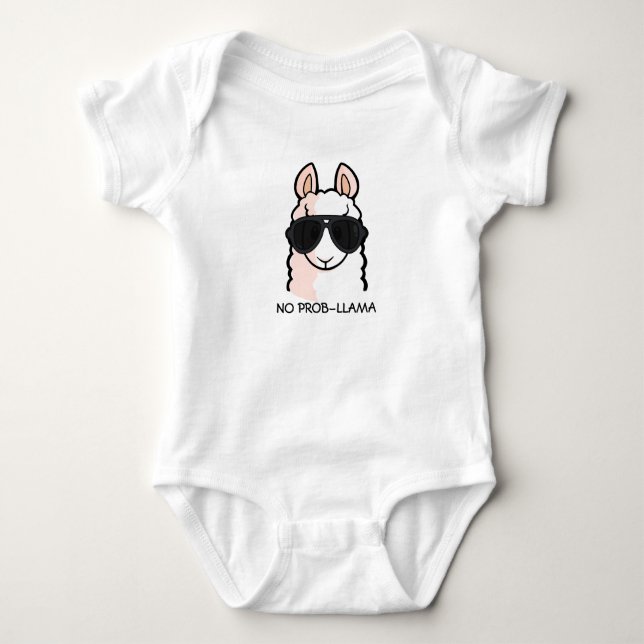 No Prob-Llama Baby Bodysuit (Front)