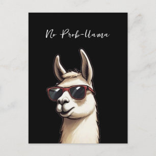 No Prob-llama Cool Llama Funky Alpaca Postcard