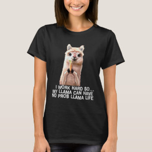 No Prob LLAma Cute Alpaca Llama No Drama Como Se T T-Shirt