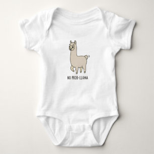"No Prob-Llama" Cute Doodle - Chill Vibes! Baby Bodysuit