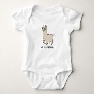 "No Prob-Llama" Cute Doodle - Chill Vibes! Baby Bodysuit