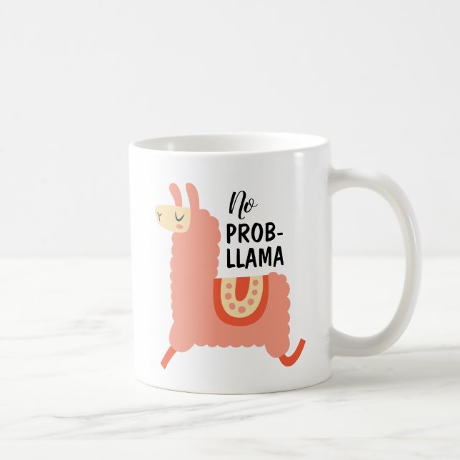 No Prob-Llama, Cute Llama Coffee Mug, Coffee Mug (Right)