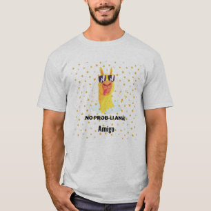 No-Prob-Llama Funny Cute Llama with Stars  T-Shirt