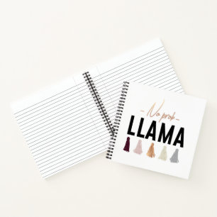 No Prob Llama Gold Tassels Notebook