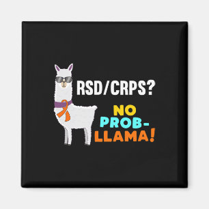 No Prob-llama Rsd Crps Warrior Survivor Awareness Magnet
