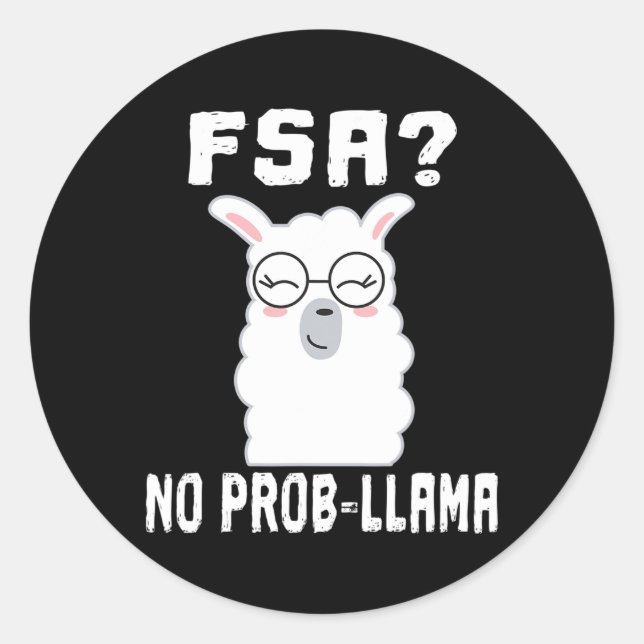 No Prob Llama T Shirt Teacher Educator Florida Tes Classic Round Sticker (Front)